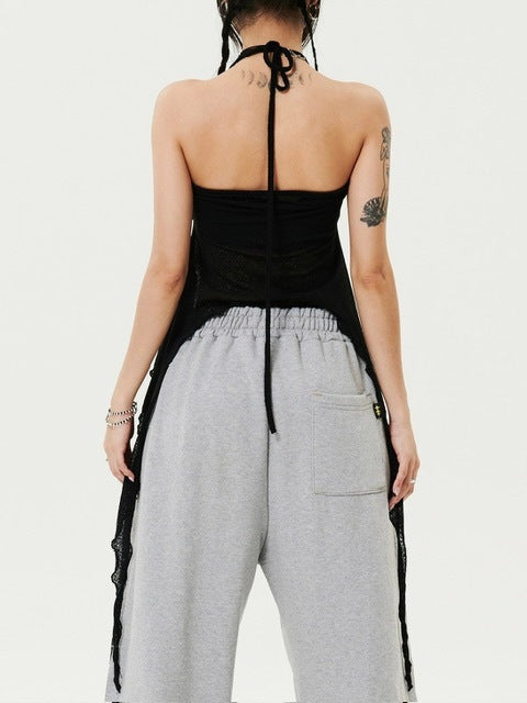 【HOLY NUMBER 7】Ribbon Ruffle Tube Top