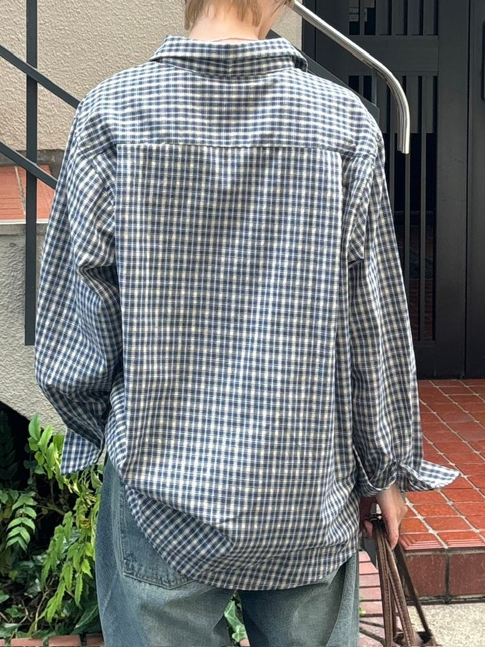 受注制【OaKS】loose fit check shirt (2color)