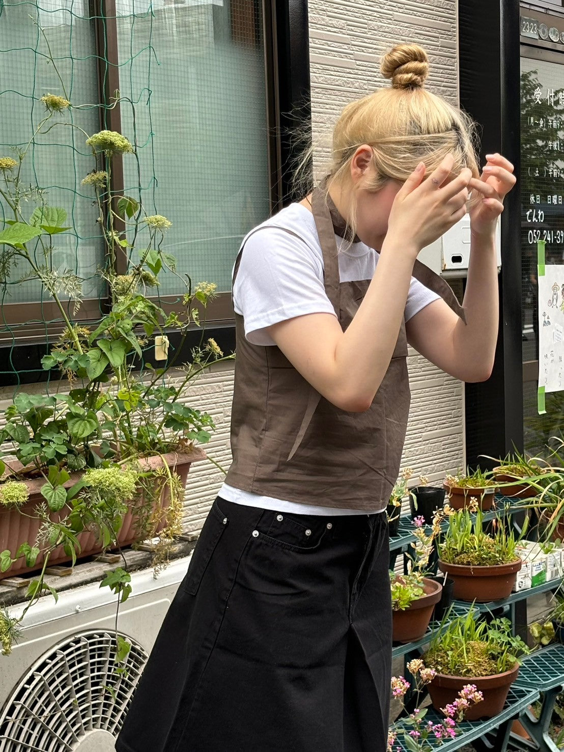 受注制【OaKS】choker set sleeveless blouse (3color)