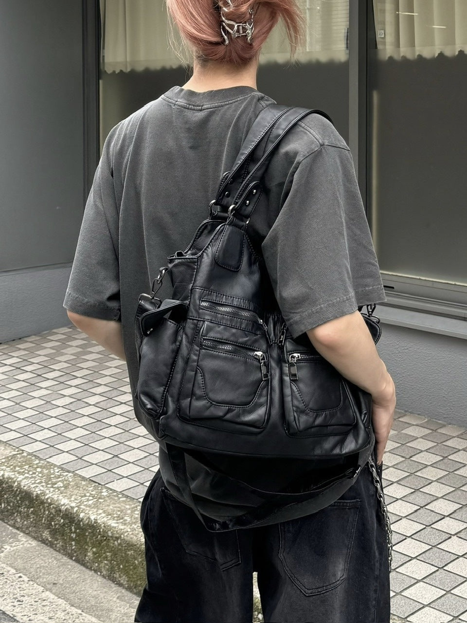 大阪店WEB限定【Chikashitsu +】leather pocket shoulder bag 3