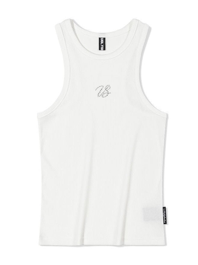 【Uglyshadow】BEADS MANGO SLEEVELESS / 【アグリーシャドウ】ビーズシンプルタンクトップ