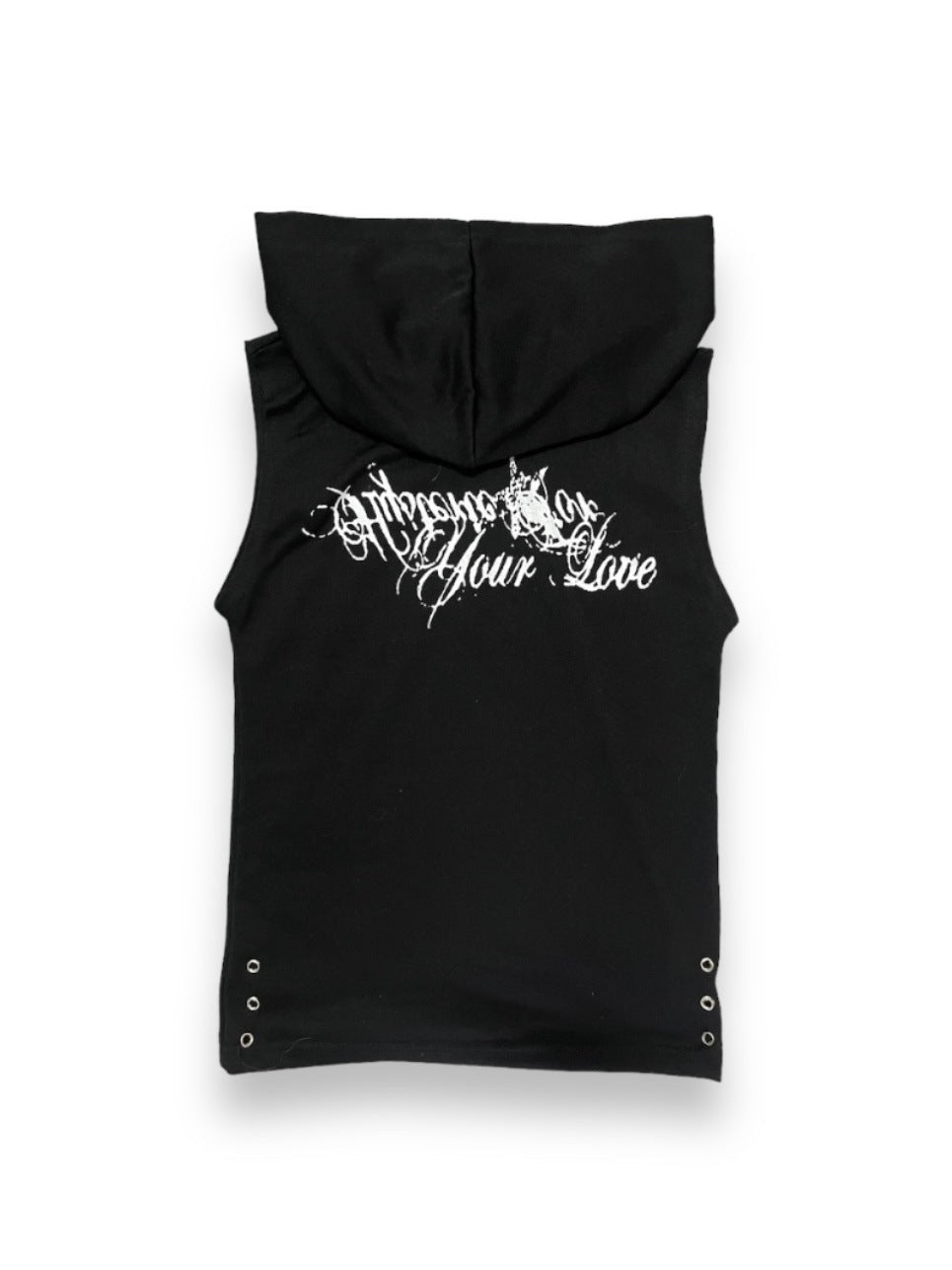 【Bizarre Maiden】sleeveless back print hoodie (2color)