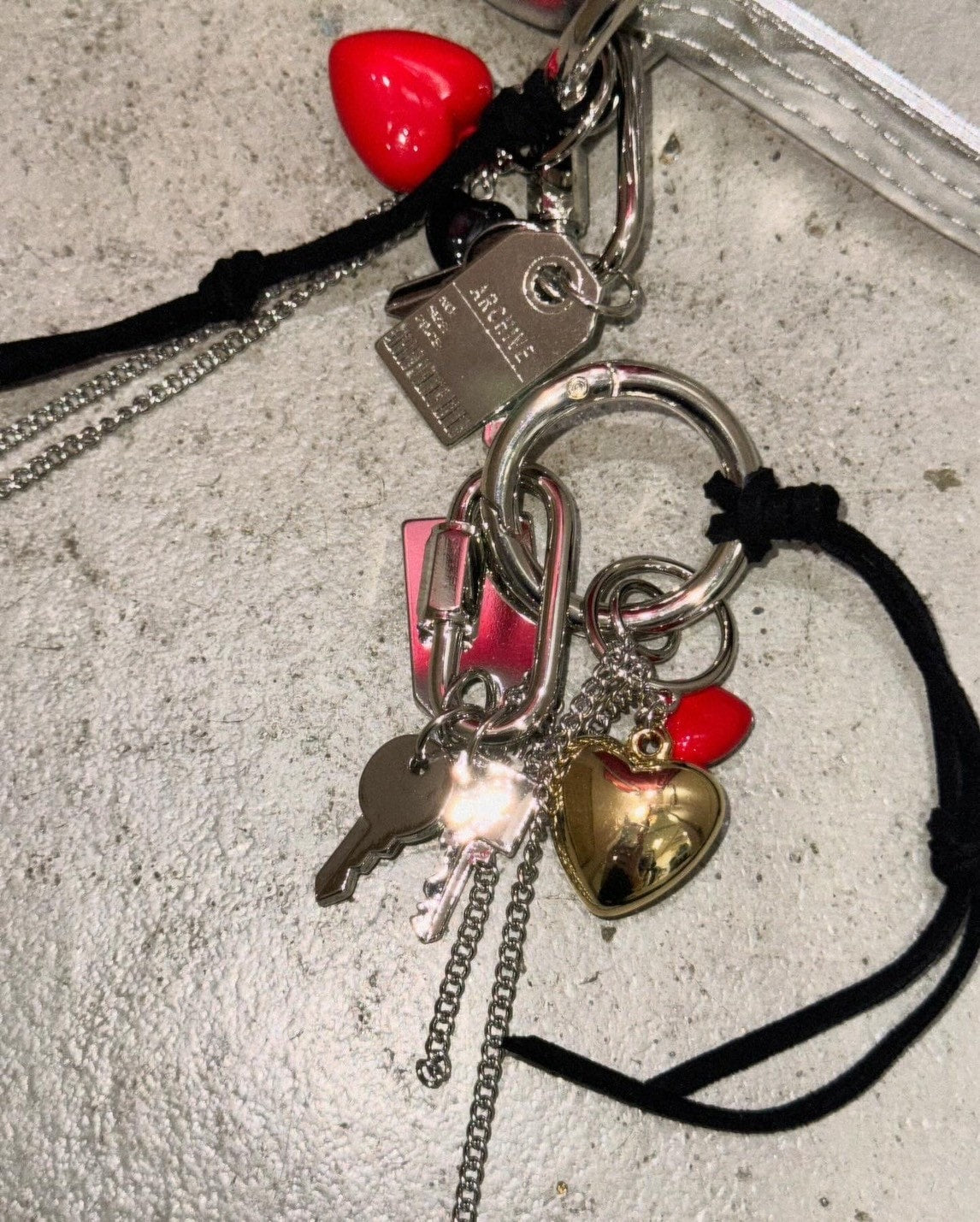 受注制【Chikashitsu +】original heart key strap (2color