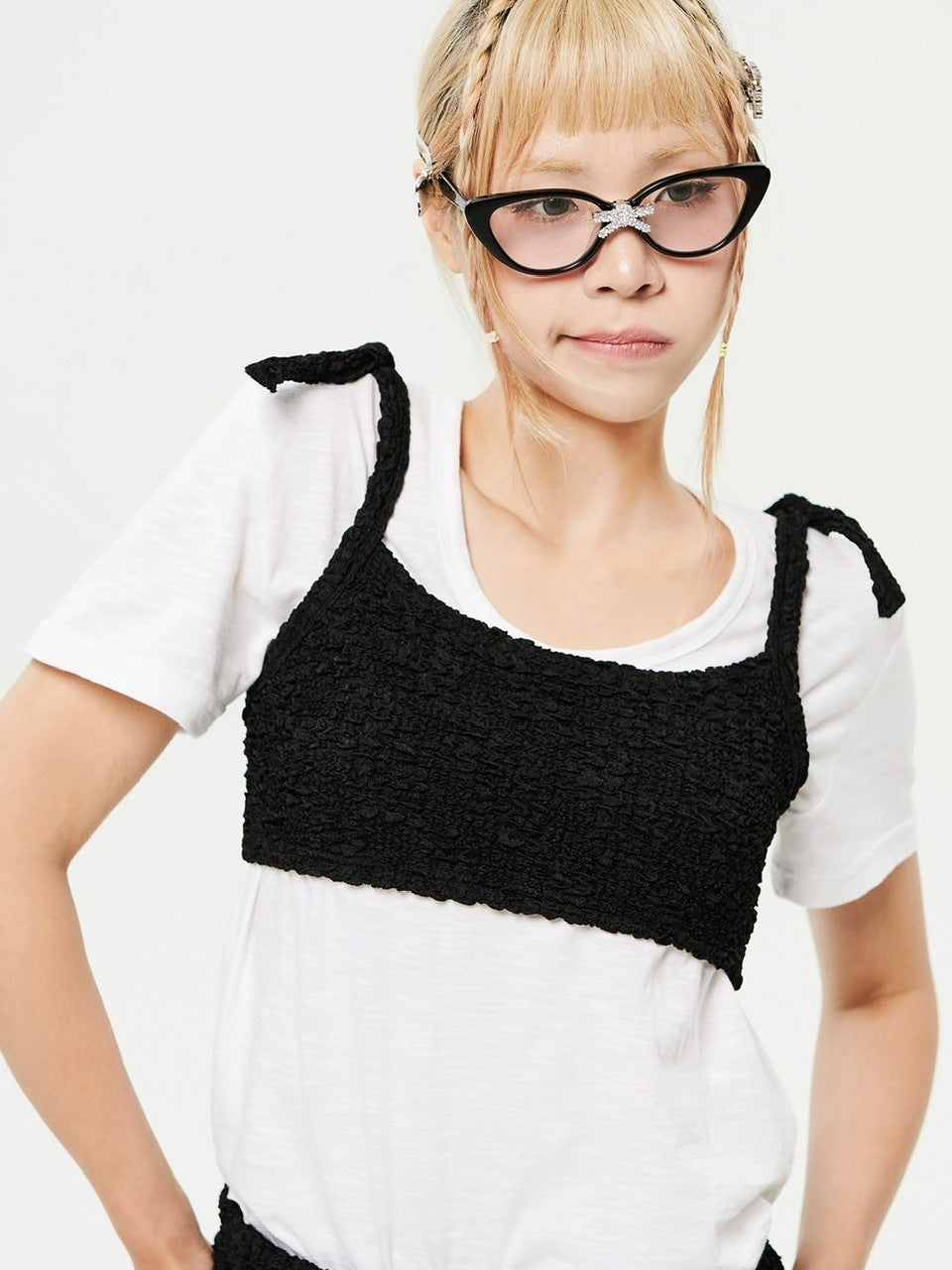 【HOLY NUMBER 7】Lace layered bustier