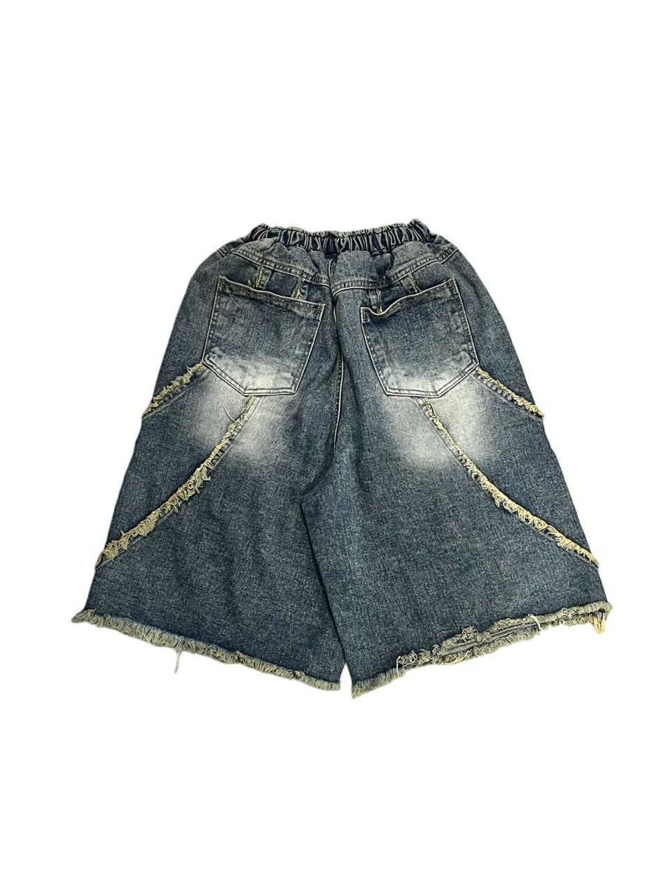 受注制【Never mind the XU】line denim half pants (2color