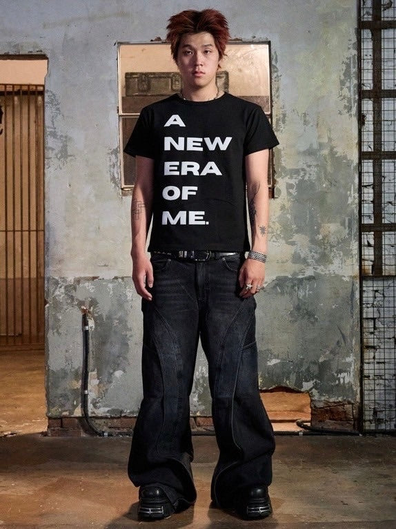 【IFEELLUCKY】Wide flare placket pants / 【アイフィールラッキー】ワイドフレアプラケットデニムパンツ