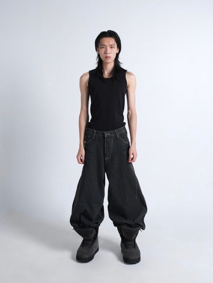 【IFEELLUCKY】Big wide baggy pants / 【アイフィールラッキー】ビックワイドバギーパンツ