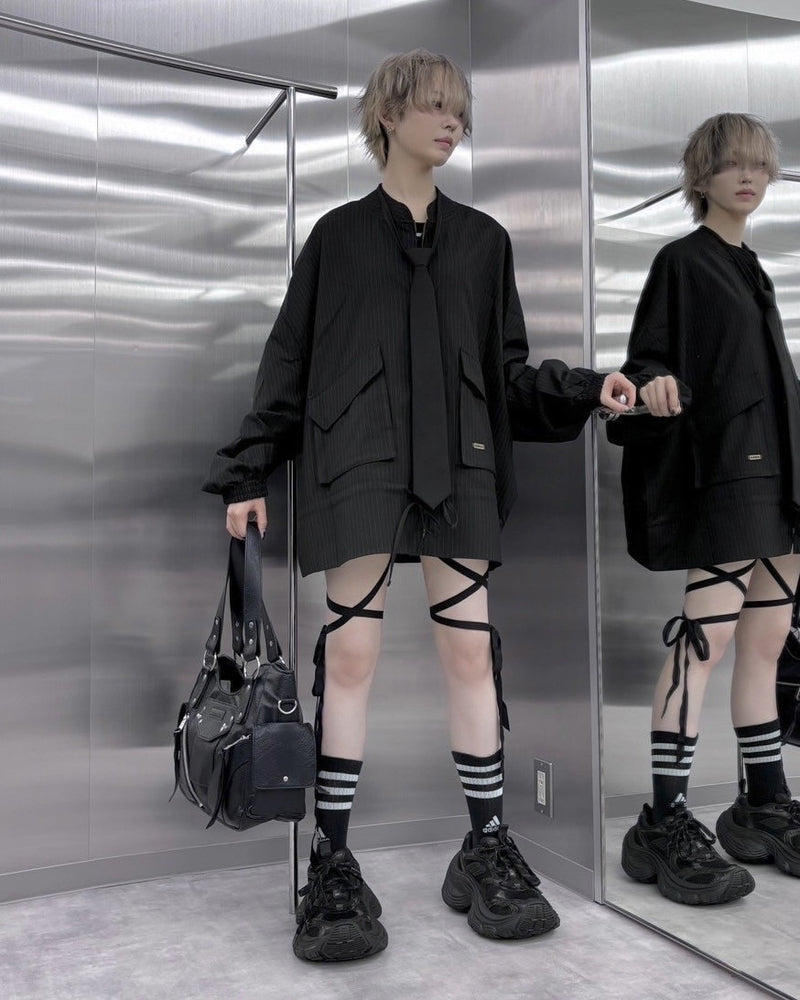 受注制【nmtc +】ribbon leggings (2color)