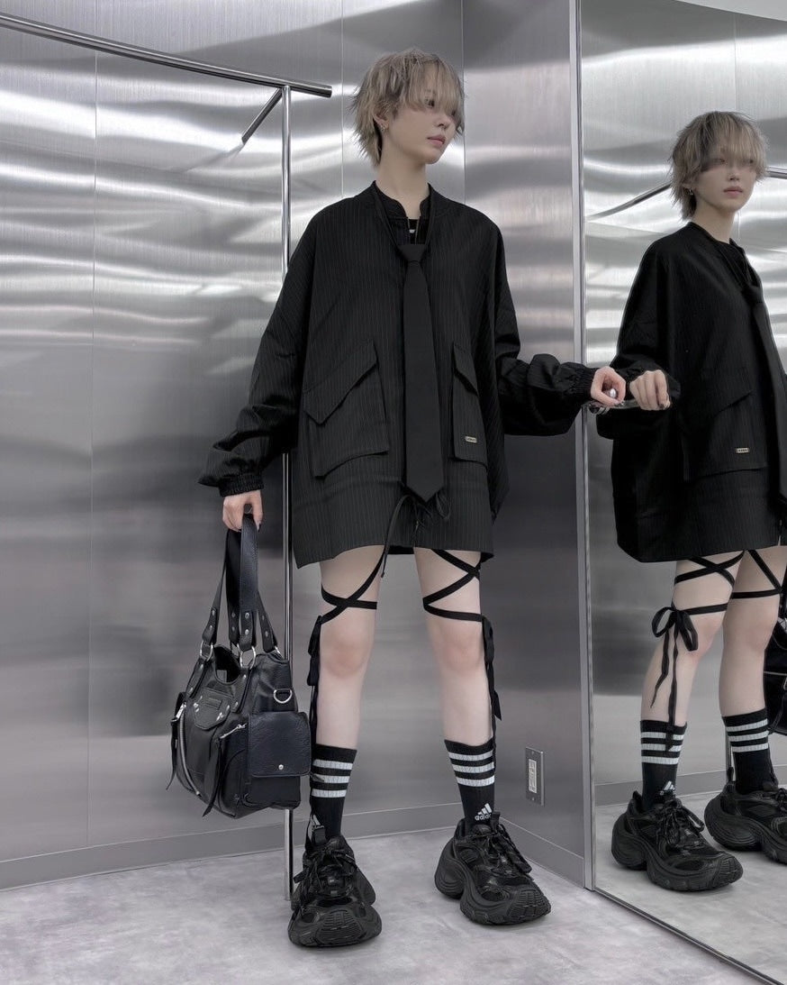 受注制【nmtc +】ribbon leggings (2color)