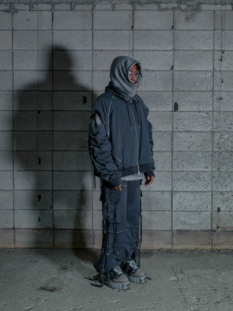 【DIG YOUR OWN GRAVE】WASHING TECH FLAIR PANTS (2color) / 【ディグユアオウングレイブ】ウォッシングテックフレアカーゴパンツ