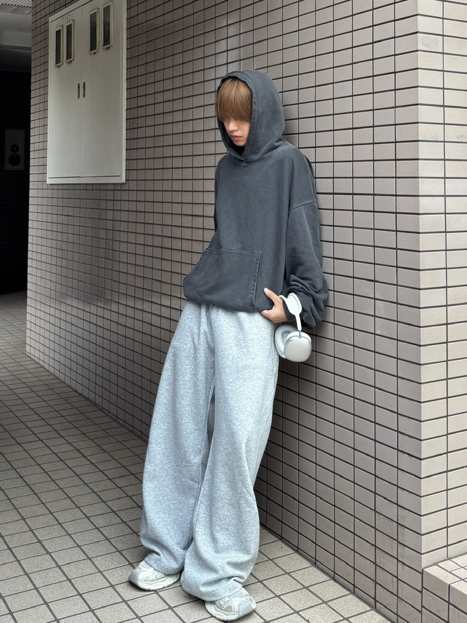 受注制【RENOL】pigment cropped hoodie
