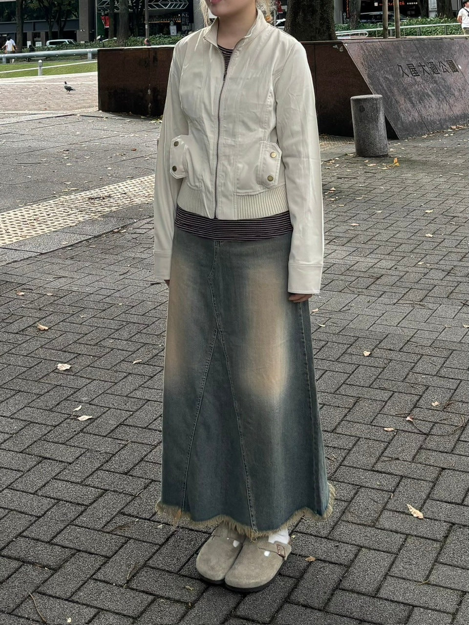 受注制【oaks】see-through stripe long sleeve (3color)