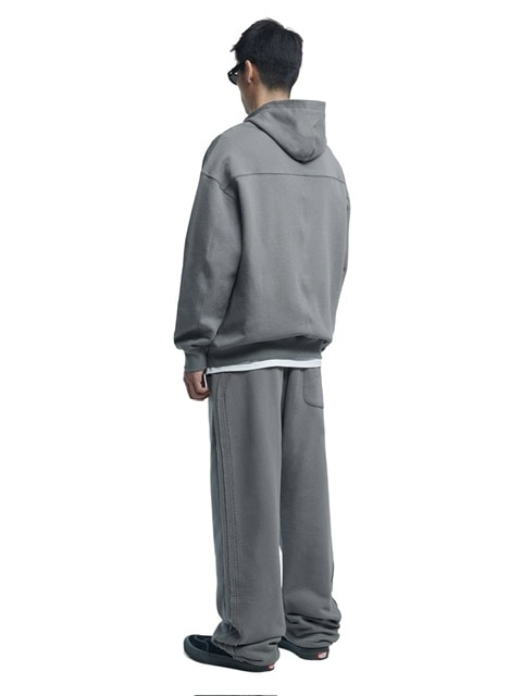 【NOMANUAL】M.L HOODIE / 【ノーマニュアル】ロゴプリント長袖パーカー