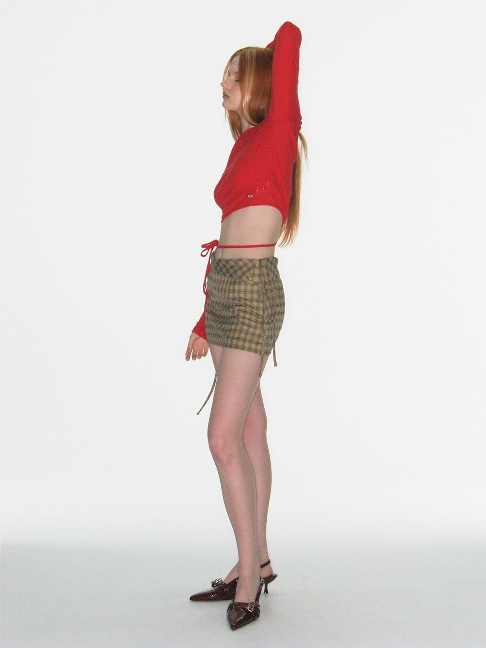 【CRANK】EYELET STRING CROP TOP