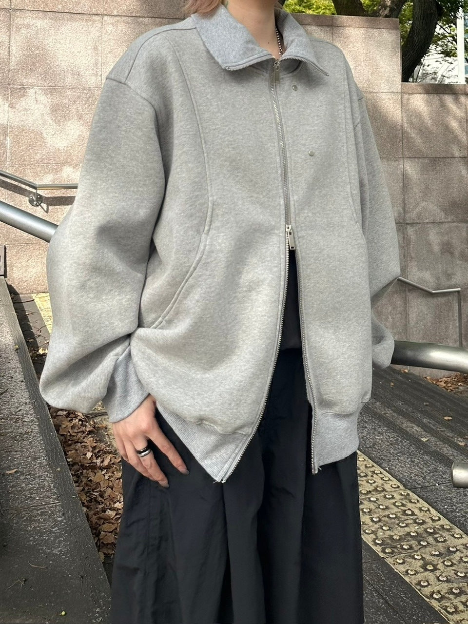 受注制【youll】high neck zip up sweat (2color)