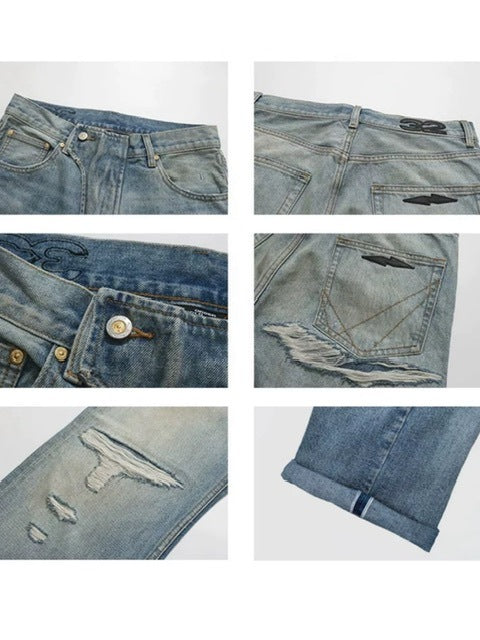 【F.V.V.O】Distressed Denim Pants