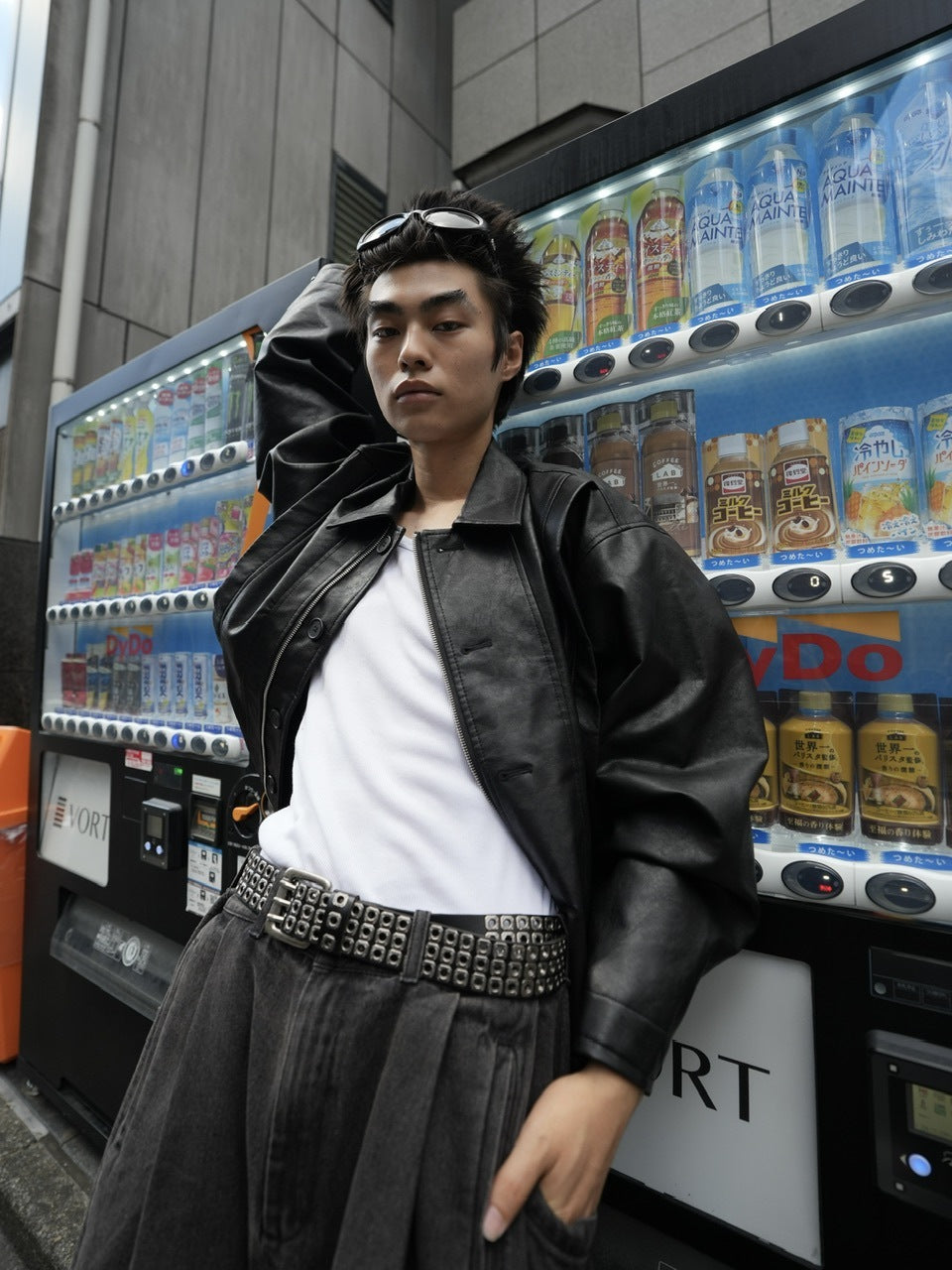 【CS】multi vegan leather blouson (black)