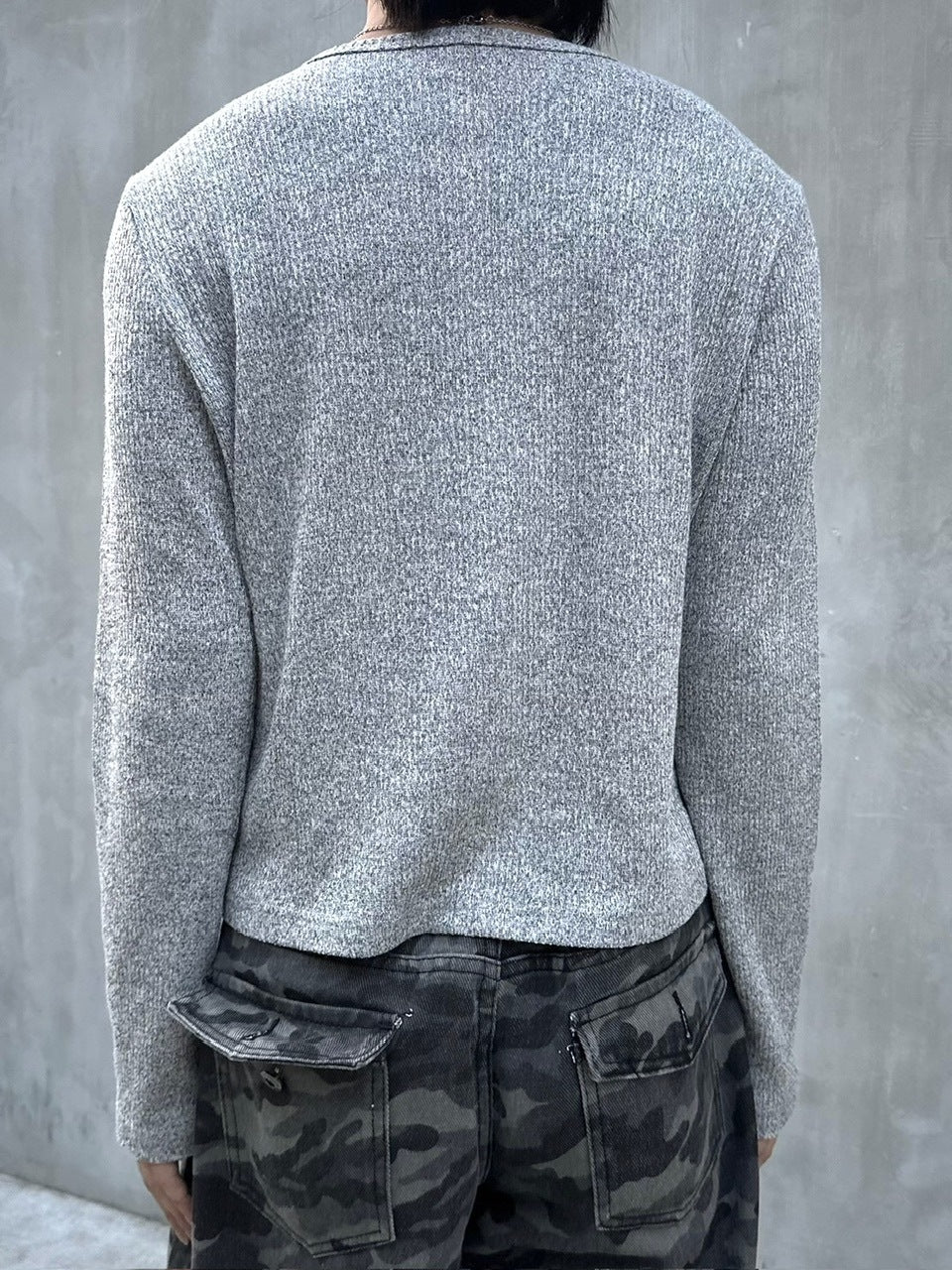 国際配送【LUV CODE】rib knit cardigan