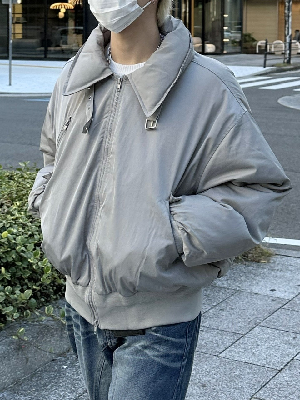 大阪店WEB限定【Chikashitsu +】stand neck padding jacket (2color)