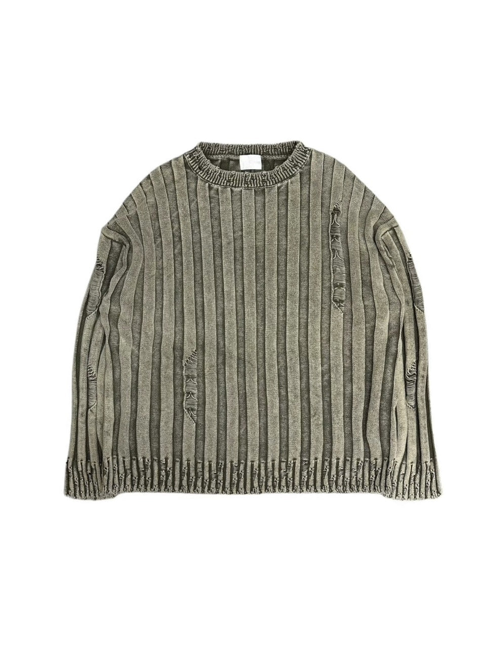受注制【Never mind the XU】dyeing damage knit (2color) / 【ネバー
