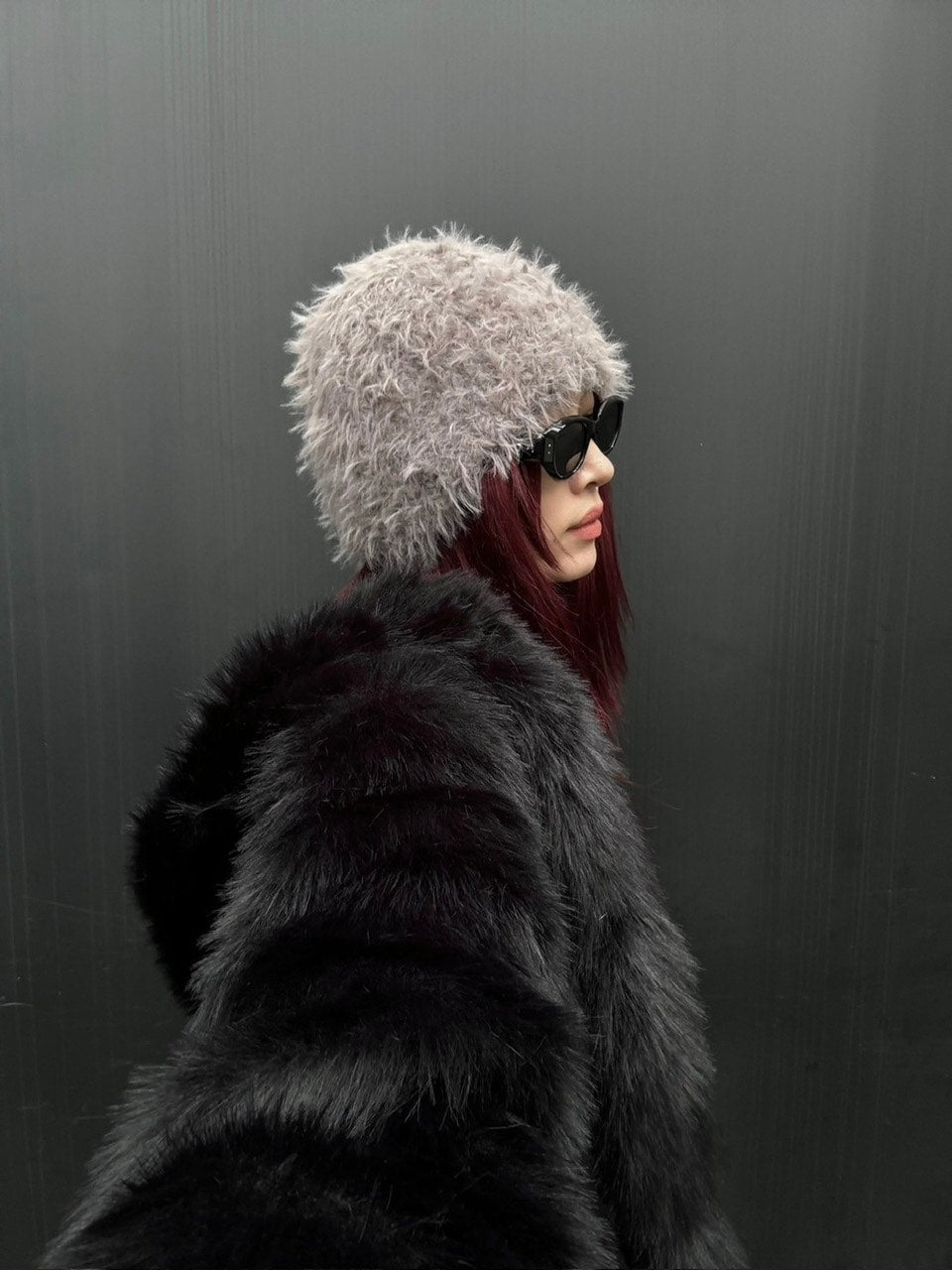 受注制【Chikashitsu +】volume fur beanie (4color)