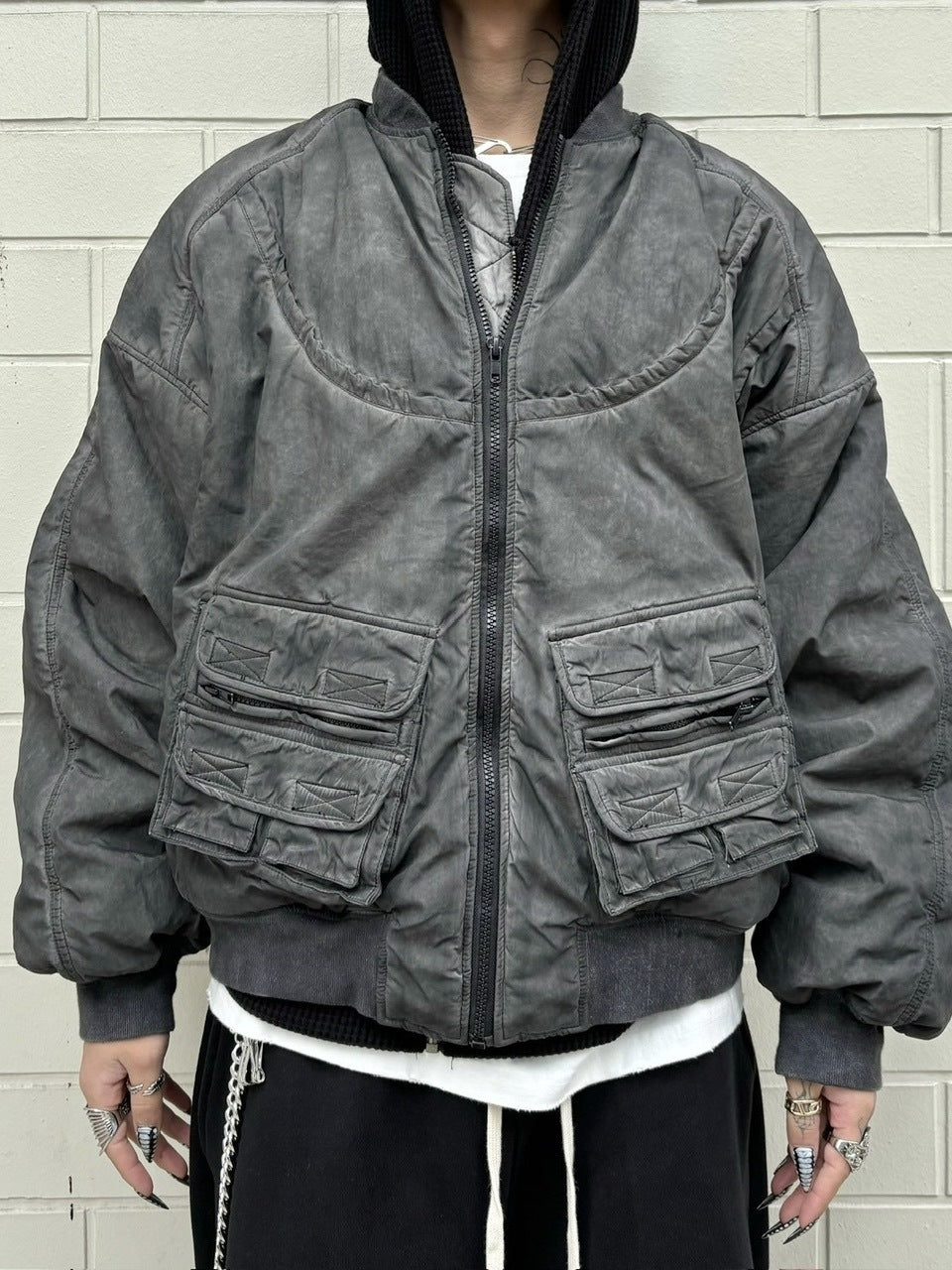 受注制【Never mind the XU】washed ma-1