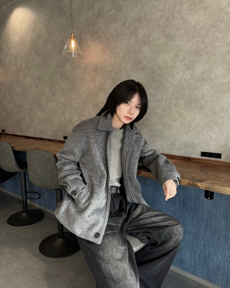 【LUV CODE】brushed zip up jacket