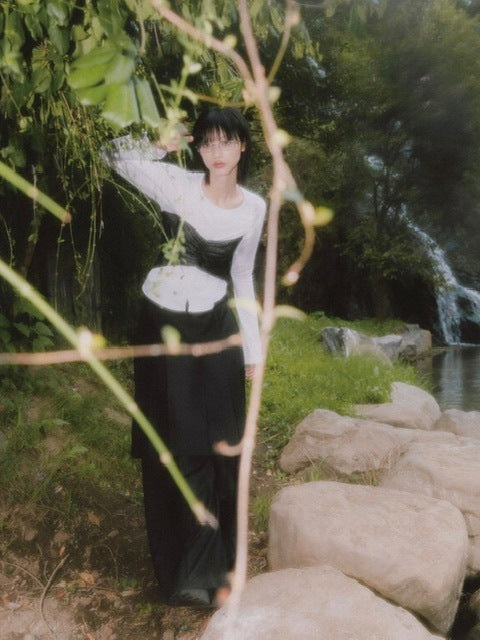 【FLAREUP】Bustier Layered Long Sleeve / 【フレアアップ】ビジターレイヤード長袖Ｔシャツ