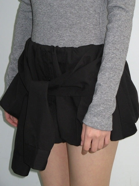 【CRANK】SLEEVE TIED BALLOON SKIRT