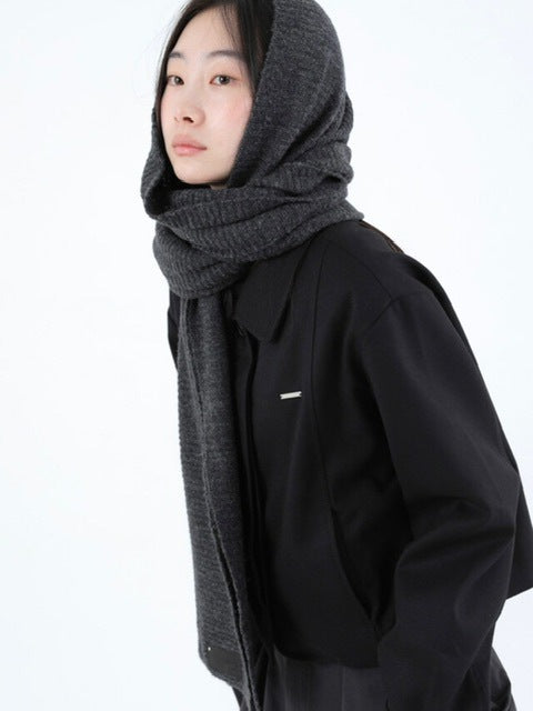 【Miseki seoul】Patch knit muffler