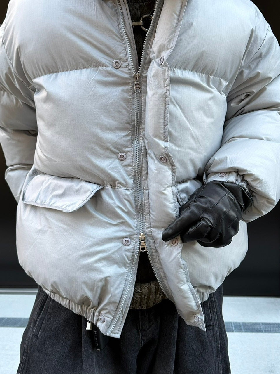 受注制【Chikashitsu +】unisex padding heat jacket (3color)