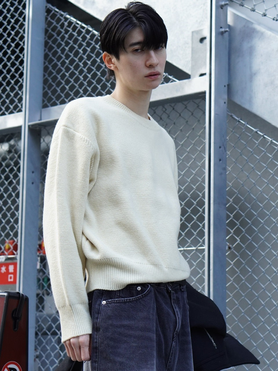 東京店WEB限定【Chikashitsu +】round wool knit (4color)