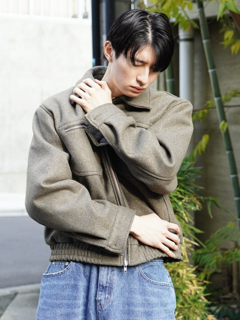 東京店WEB限定【Chikashitsu +】clear wool blouson (3color)