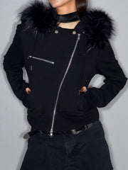 12/20 20:00発売【NOT KNOWING】RIDER FUR HOOD ZIP UP /【ノットノーイング】ライダーファーフードジップアップスウェット