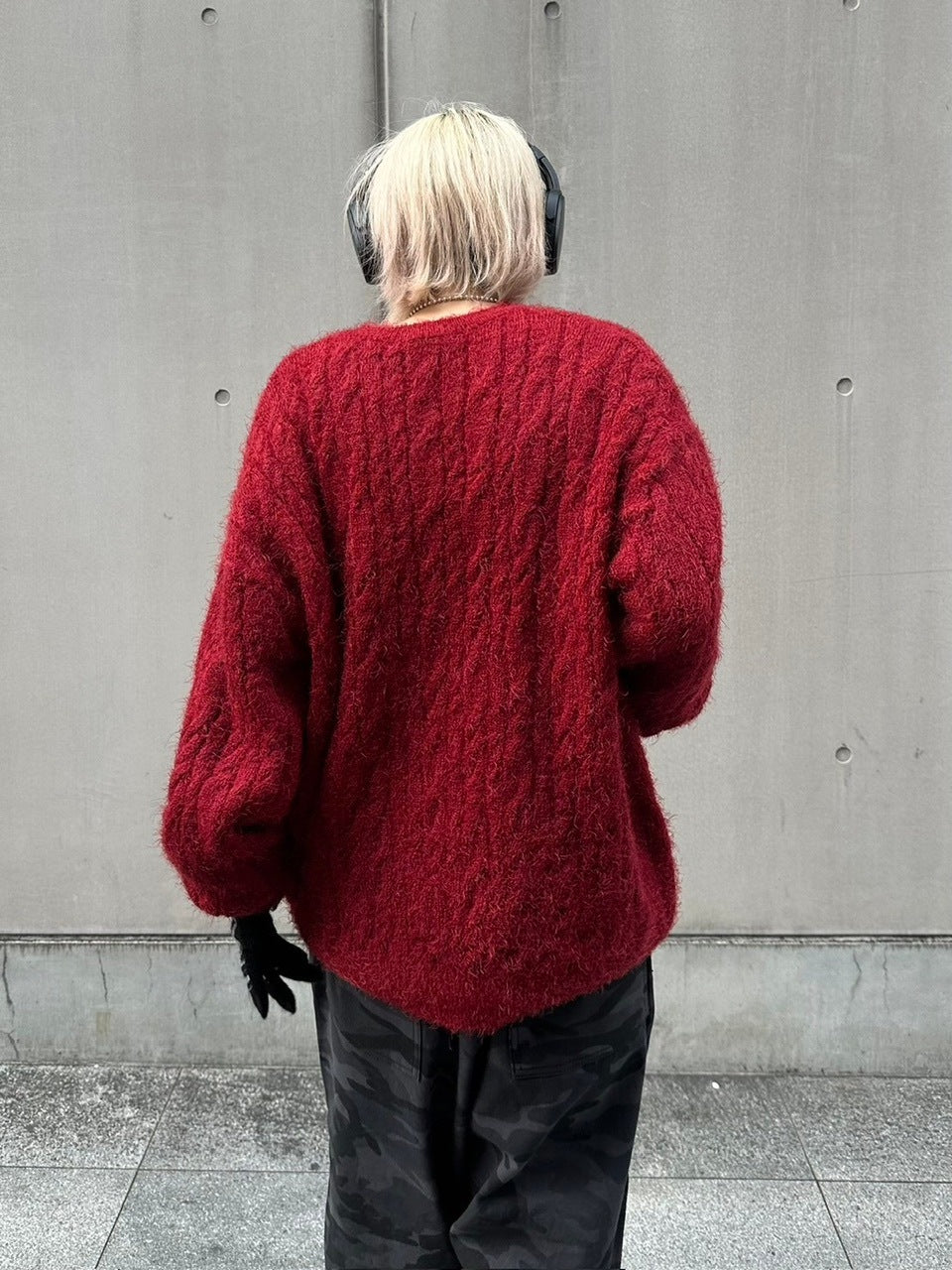 受注制【Chikashitsu +】angora like cable knit (3color)