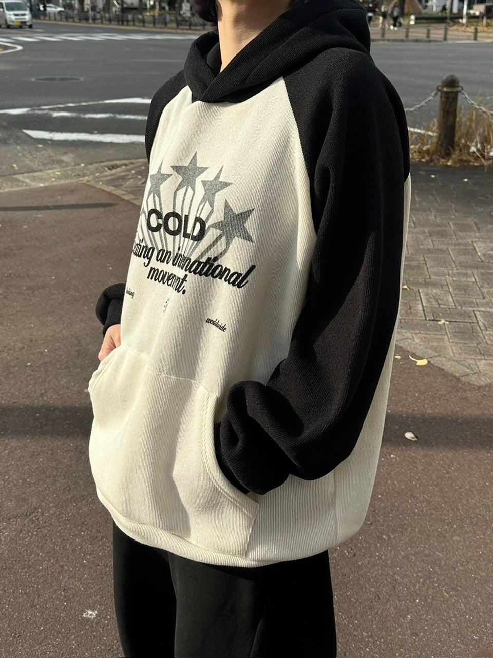 【youll】raglan rib hoodie