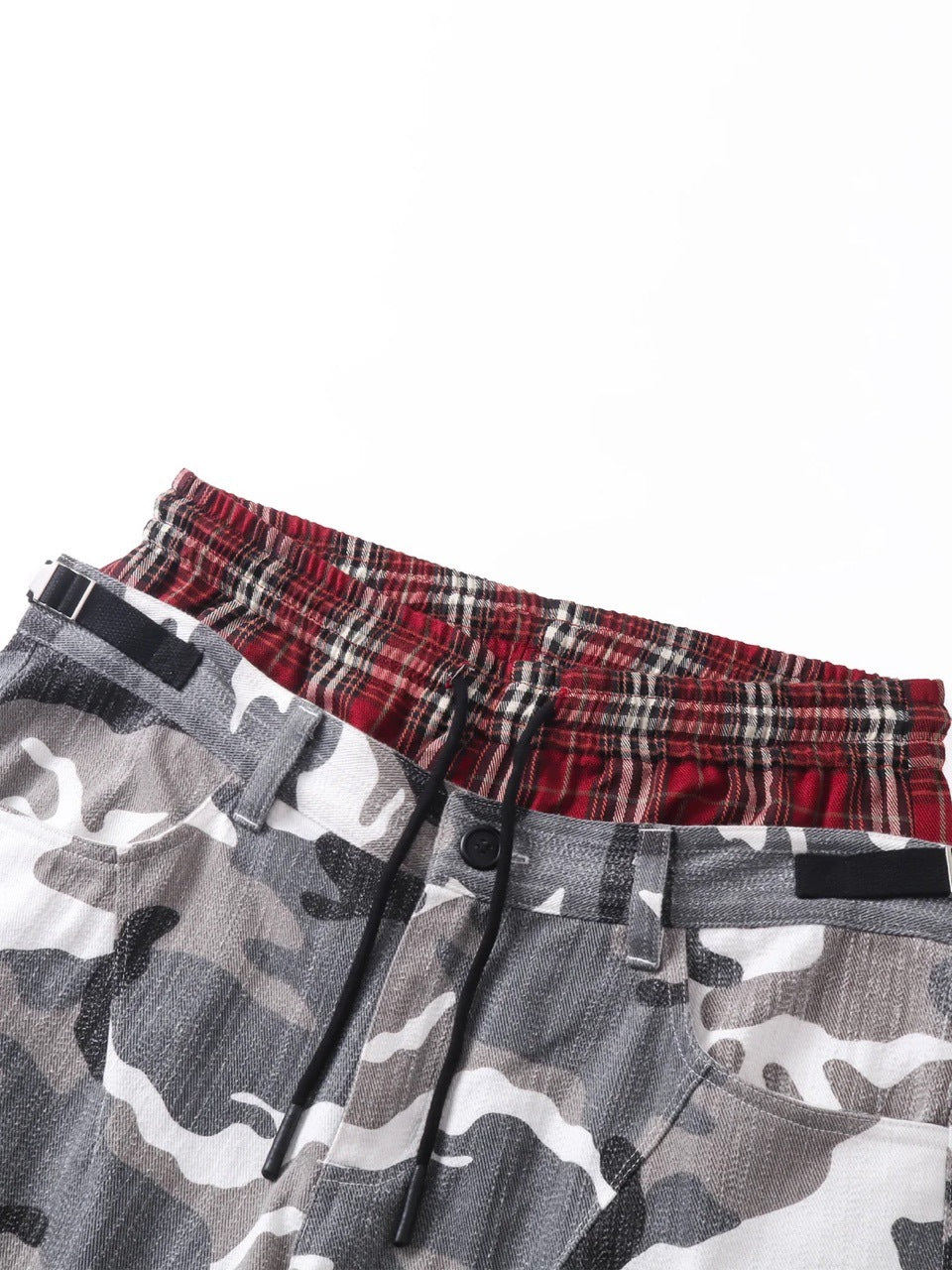 【The Boy Has No Patience】Prince Of Darkness Camouflage Stitching Four-In-One Overalls