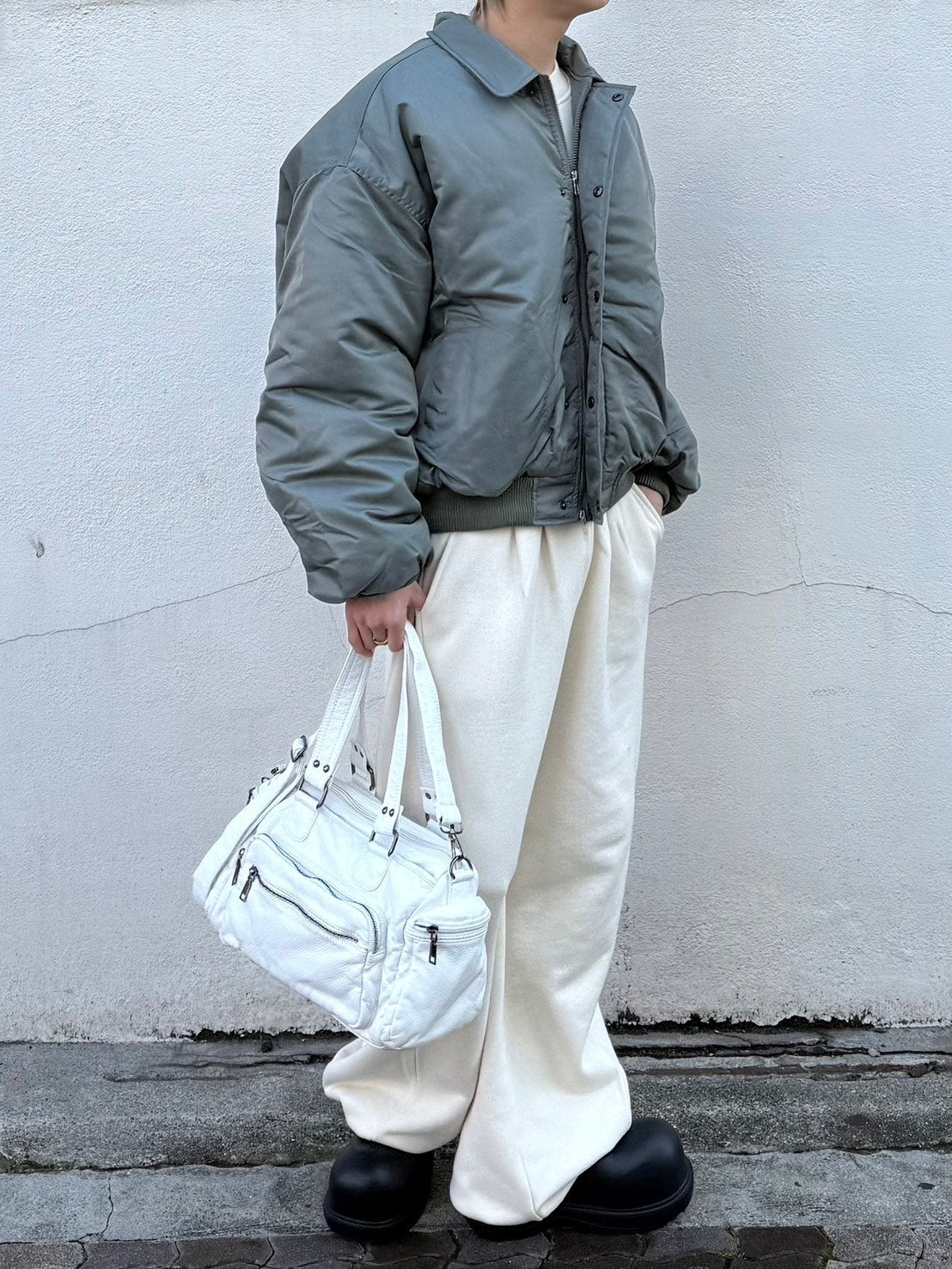 受注制【Chikashitsu +】vintage wash shoulder bag