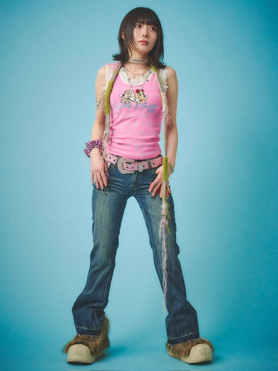 【GALFY】GALローライズフレアデニム