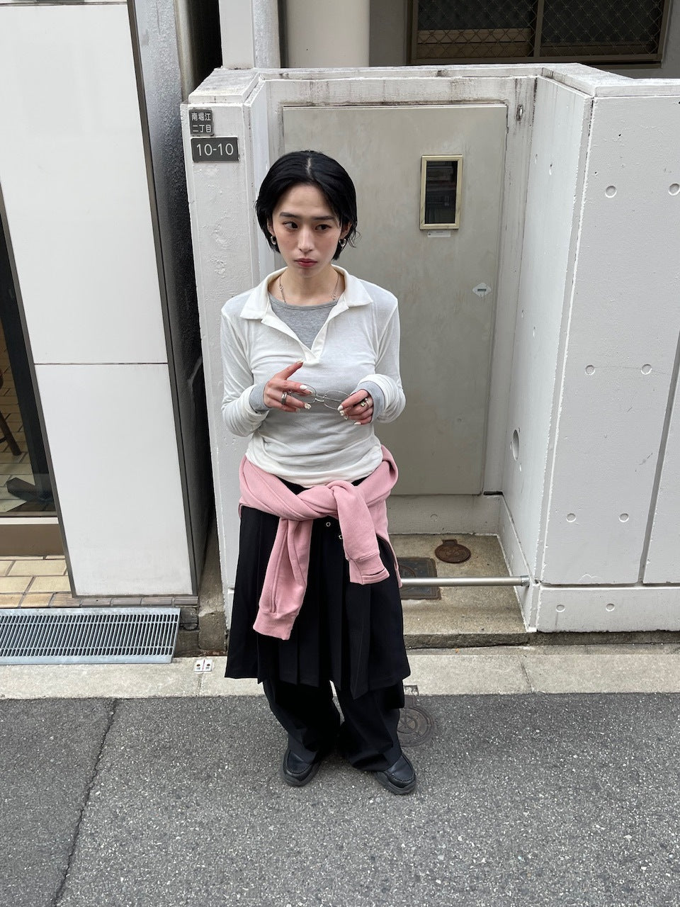 受注制【oaks】polo slim long sleeve (3color)