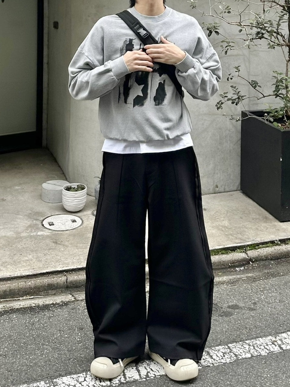 【youll】2tuck slit curve slacks