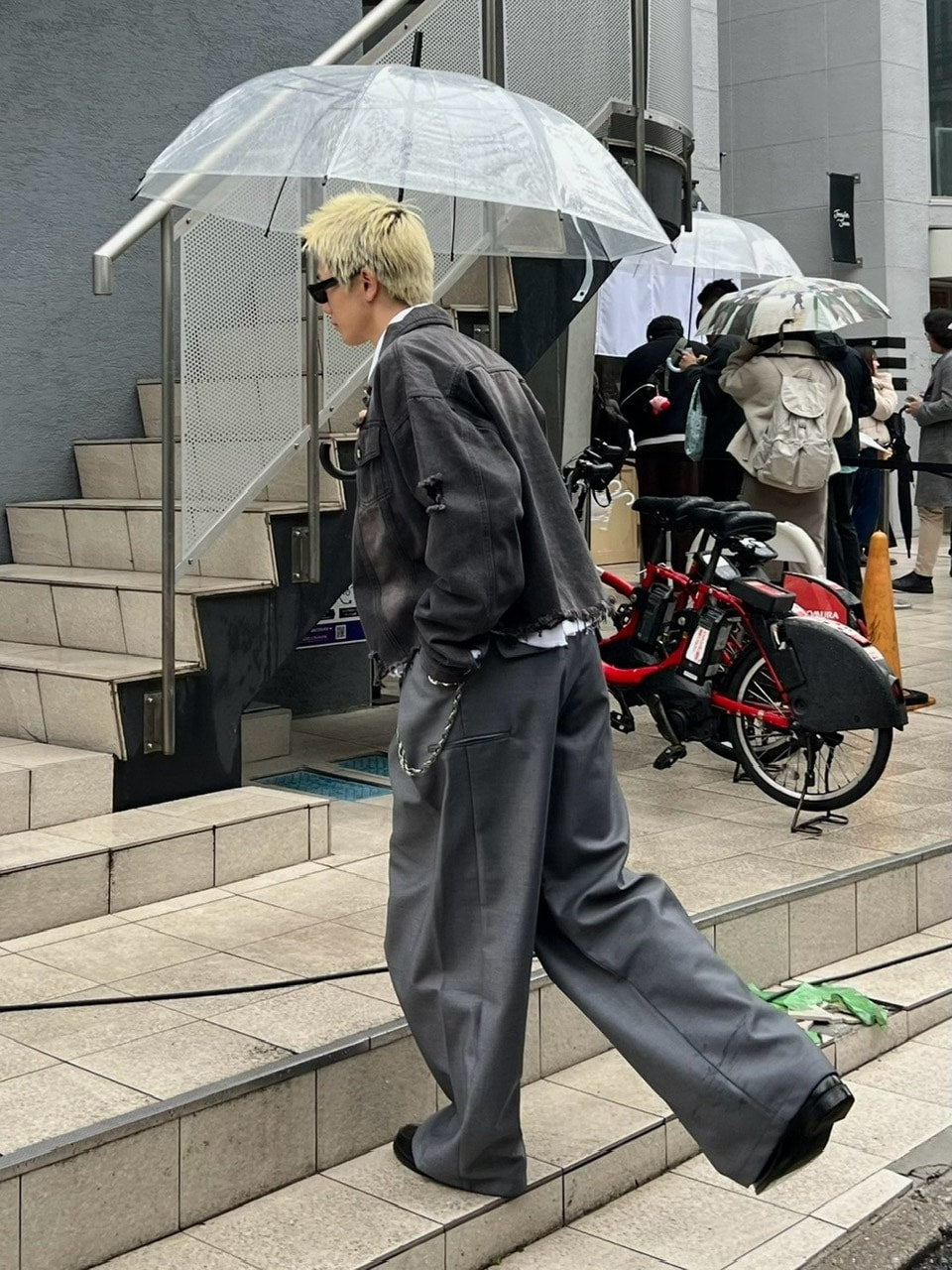 大阪店WEB限定受注制【Chikashitsu +】double tuck balloon slacks (2color)