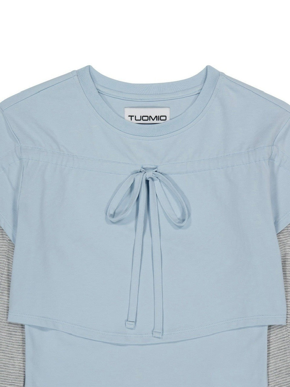 【TUOMIO】STRIPE LAYERED STRAPPY TOP
