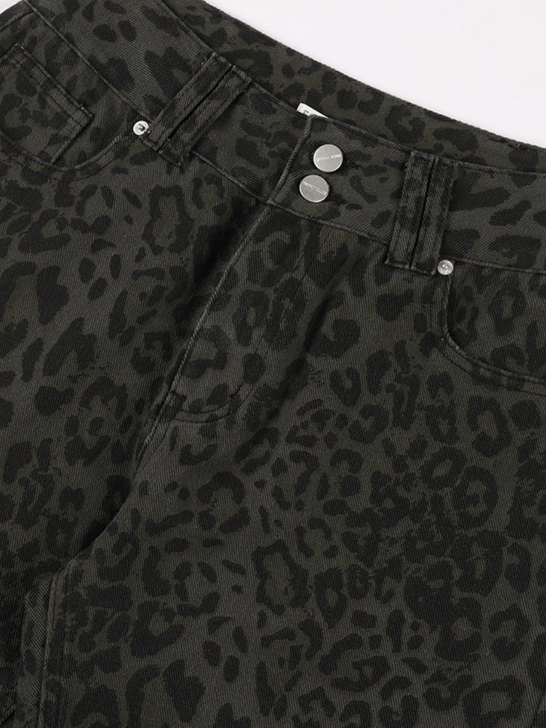 【FANCY CLUB】LEOPARD BOOTCUT PANTS