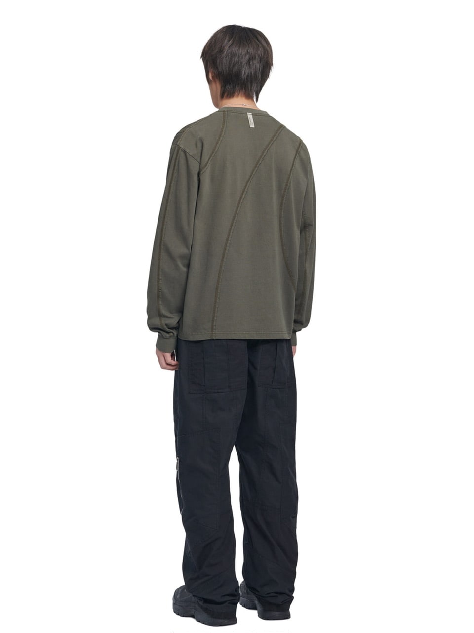 【NOMANUAL】OVERDYED CUTTING LONG SLEEVE TEE