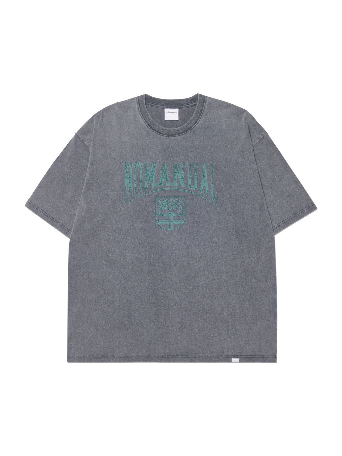 【NOMANUAL】EMBLEM WASHED T-SHIRT