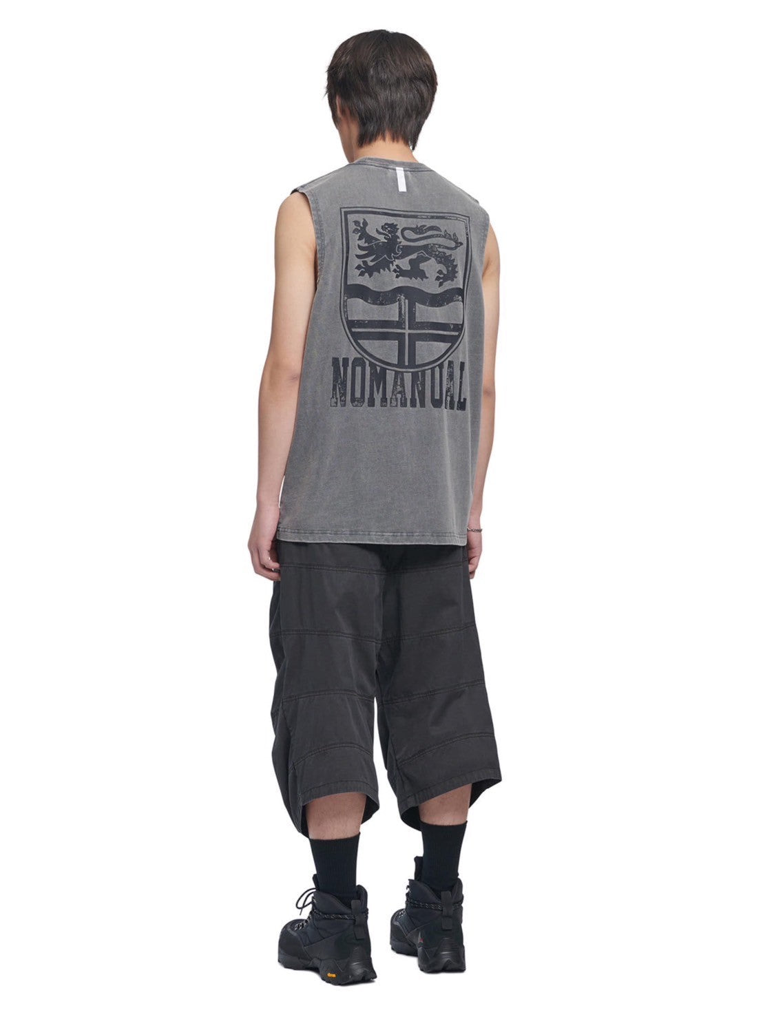 【NOMANUAL】EMBLEM WASHED SLEEVELESS TEE