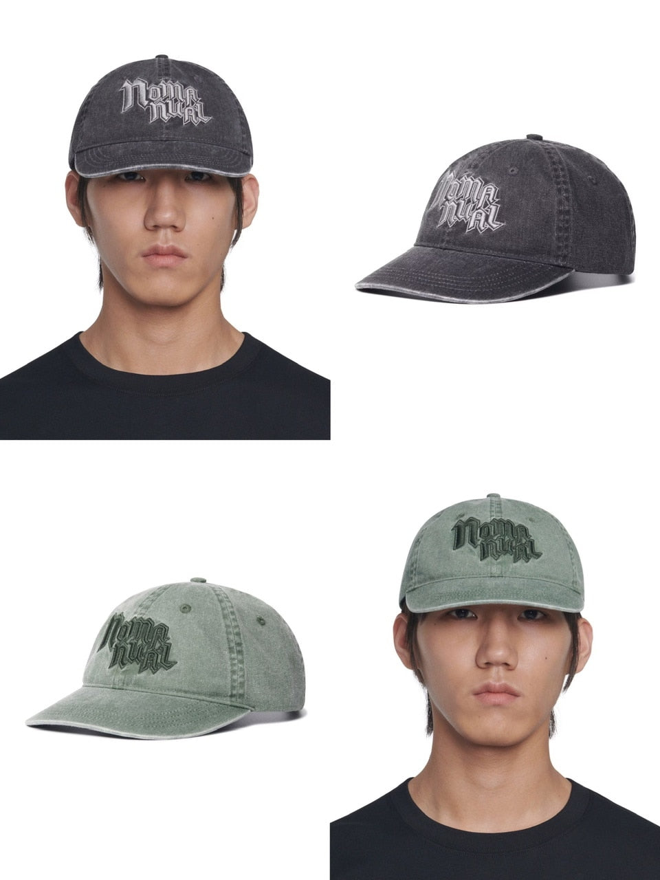 【NOMANUAL】POINTED LOGO BALL CAP