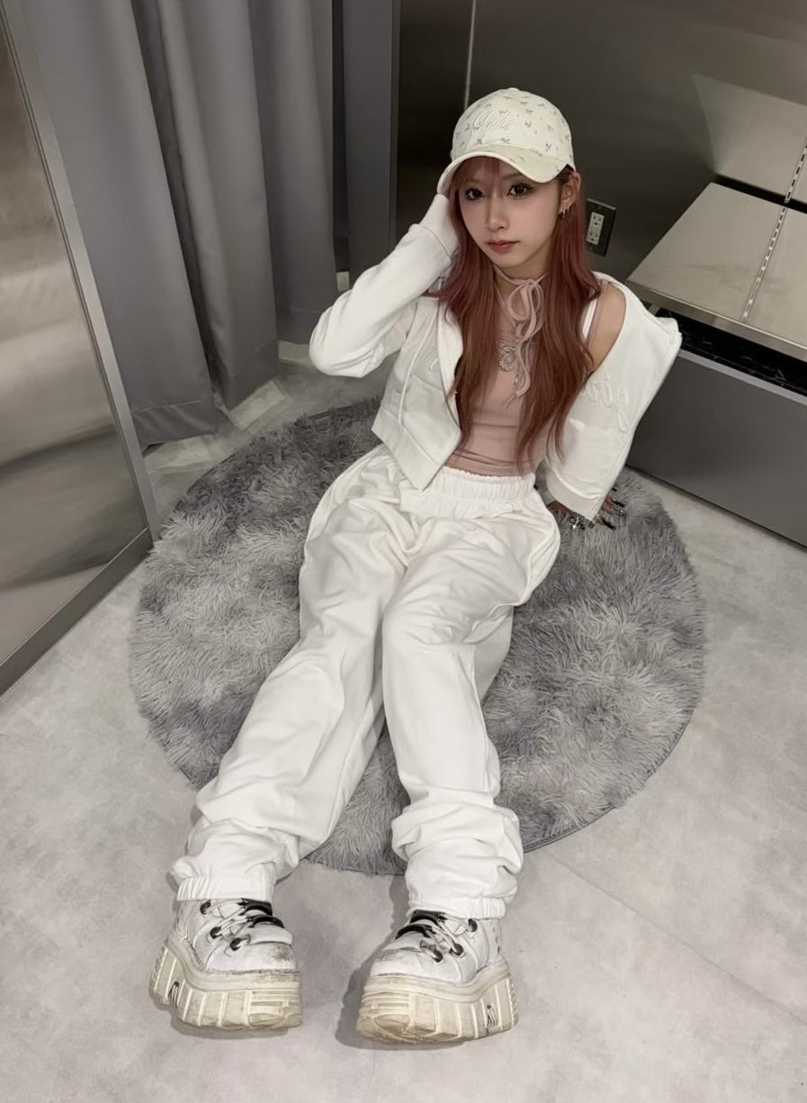 受注制【nmtc +】embroidery sweat pants (3color) / 【エヌエムティーシープラス】プリントロゴスウェットパンツ