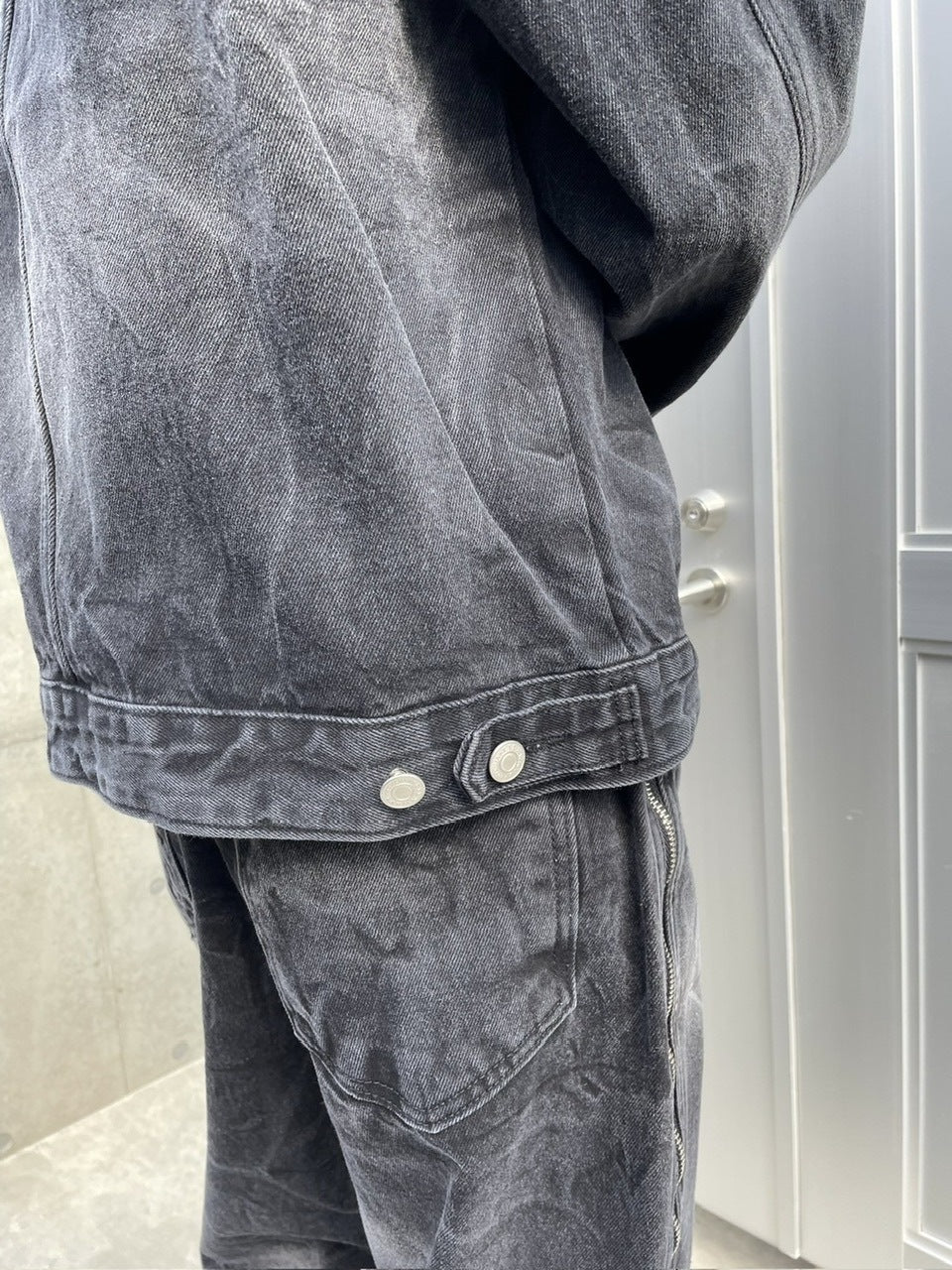 受注制【nmtc +】side zip denim jacket